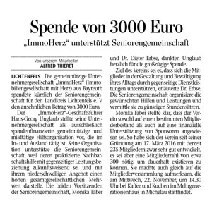 Spende von 3000 Euro