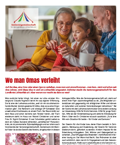 Seniorengemeinschaft im Stadtmagazin Lichtenfels